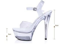 Dress Shoes Sandalen Dames platform Model T Stage toont sexy hooghakken met een hoge hakken 10-20 cm hoog transparante waterdichte waterdichte grote 35-42 H2403216GPCX4UQ