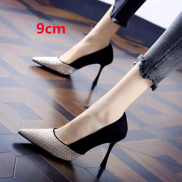 Chaussures habillées Sapatos De Mujer Femmes Mode Doux Multi Couleur Talon Aiguille Zapatos Femininas Lady Cool Party Night Club Talons C9611