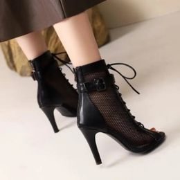 Sapatos de vestido sexy preto fino feminino para stilettos saltos altos botas de salto alto botas de dança latina sapatos de salão 231212