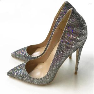 Chaussures habillées en cuir brillant Noenname_Null 12 cm 10cm 8cm talons hauts mariage grande taille 33 43 44 45 talon de pointe mince