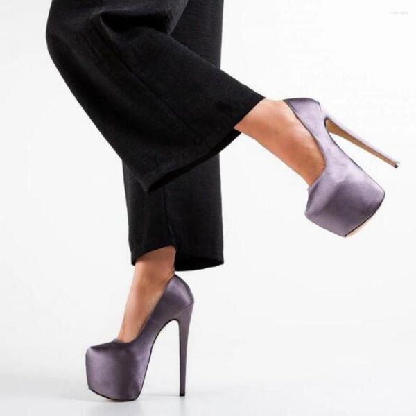 Chaussures habillées SHOFOO Talons hauts pour femmes. Environ 15 cm de hauteur de talon. Escarpins à bout rond. Chaussures à semelles compensées. Spectacle Banquet