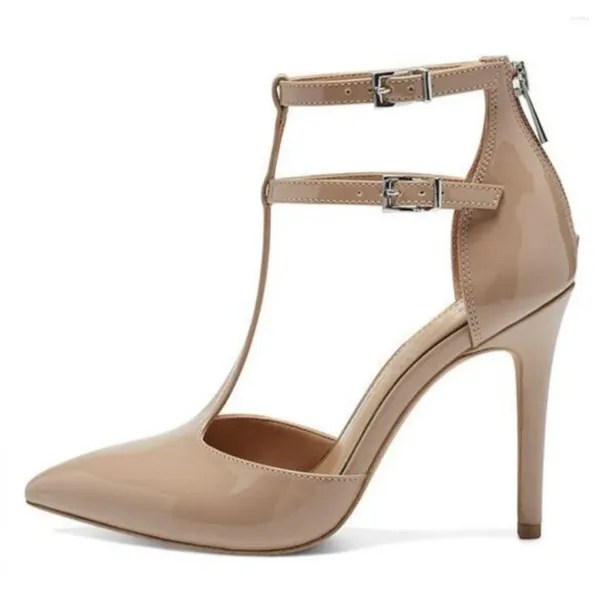 Zapatos de vestir SHOFOO Tacones altos sexys para mujer.Zapatos puntiagudos.Aproximadamente 11 cm de altura del tacón.Beige romano.Banquete del desfile de moda de verano