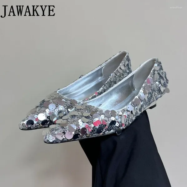Zapatos de vestir plateados tacones altos altos stiletto stiletto elegante Pombas de mujeres punteadas Zapatos de Mujer