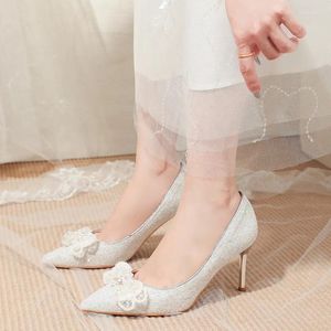 Geklede schoenen maat 31-43 Witte hoge hakken Dames Stilettohak Bruidsbruiloft Kristallen bruidsmeisjespompen