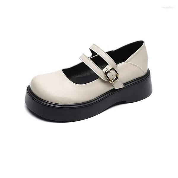 Chaussures habillées Taille 34-43 Mary Jane Femmes Femmes Pu en cuir PU HEPS Talages Talons