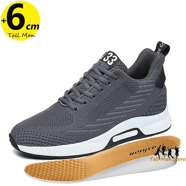 Zapatos de vestir Zapatillas de deporte Hombres Plantillas de aumento de altura 6 cm Zapatos con elevador Elevador de talón más alto 231009