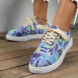 Geklede Schoenen Sneakers Dames 2023 Hawaiiaanse Hibiscus Print Casual Vrouw Flats Zomer Bloemen Design Adem Platte Schoenen Voor Dames Zapatos Mujer x0920