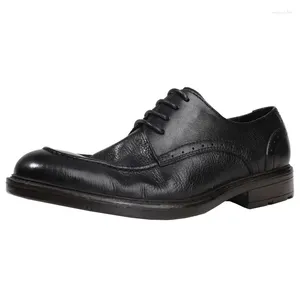 Zapatos de vestir de cuero suave para hombre de lujo genuino 2024 moda retro estilo británico boda conducción social Oxfords hombre