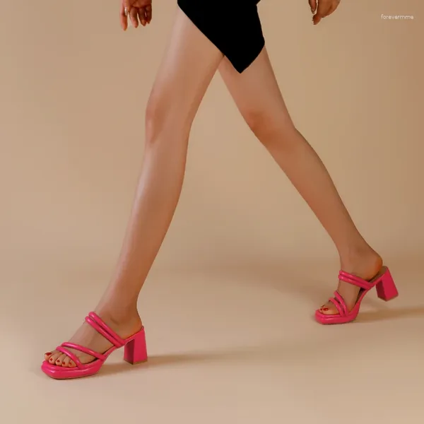 Chaussures habillées solides étroites pantoufles femmes à talon carré talon haute pompe plate-forme de femme moderne dames claires modernes