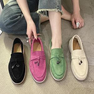 Geklede schoenen Sport Dames Flats Schoenen Trend Lente Herfst Platform Suède Loafers Schoenen Casual Dames Lopen Antislip Chaussure Femme 231017