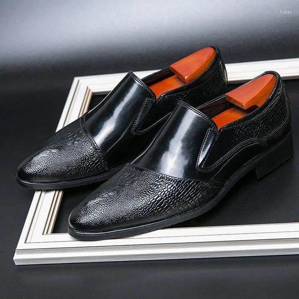 Robe chaussures printemps 2024 mocassins hommes à lacets en cuir plat chaussure de bureau décontractée pour la fête grande taille 48