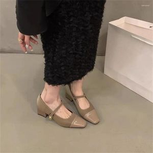 Chaussures habillées printemps et automne couleur solide confortable talon épais talon sexy