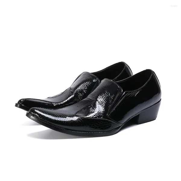 Zapatos de vestir Primavera Verano Estilo Hombres Negocios Ropa formal Cuero Piel brillante Genuino Clásico Soulier Homme