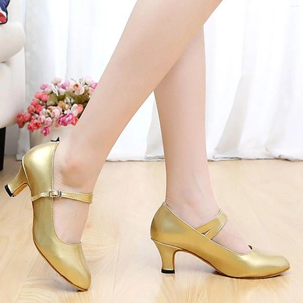 Chaussures de robe Standard Ballroom Dance pour femmes Glitter Fermé Toe Moderne Salsa Latin Filles Dames