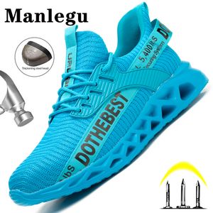 Geklede schoenen Stalen neus Veiligheid voor dames Heren Lichtgewicht werksneakers Lekbestendige Coustruction-laarzen Unisex 230725