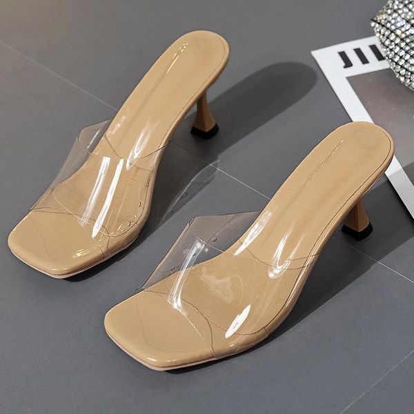 Chaussures habillées STILETTO SOLIDS PU SLIPTION PU SLIPS DE PISP MOTH MODE Sandales des femmes 2024 pour les femmes Zapatos de Mujer