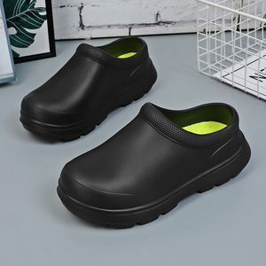 Dress Shoes StrongShen Men Chef Schoenen vrouwen niet-slip waterdichte oliebestendige keukenschoenen verpleegkundige schoenen werkschoenen voor master restaurant sandaal 230815