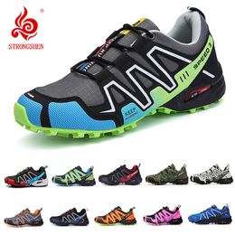 Dress Shoes Strongshen Outdoor Men Hiking Shoes Sneakers Designer Non-Slip Waterproof Women Trainers Trekking Hunting Shoes Teniz 230811