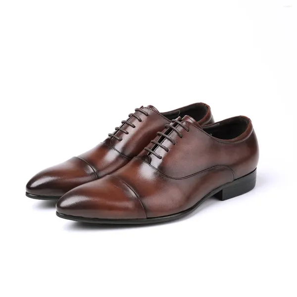 Zapatos de vestir Estilo Caballero Derby Boda Hombres Negocios Ropa formal Cuero Transpirable Doble Conector Fashi