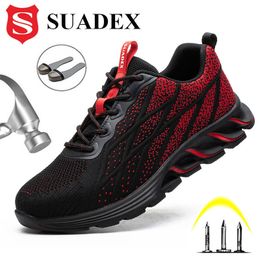 Dress Shoes Suadex Men Women Veiligheid Ademend antismashing stalen teen laarzen sportief onverwoestbaar werk eur maat 3748 230407