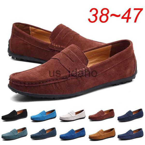 Zapatos de vestir Zapatos de cuero de gamuza para hombre Diseñador de lujo Marca Casual Pisos formales Mocasines Calzado Negro Hombre Zapatos de conducción para hombres J230808
