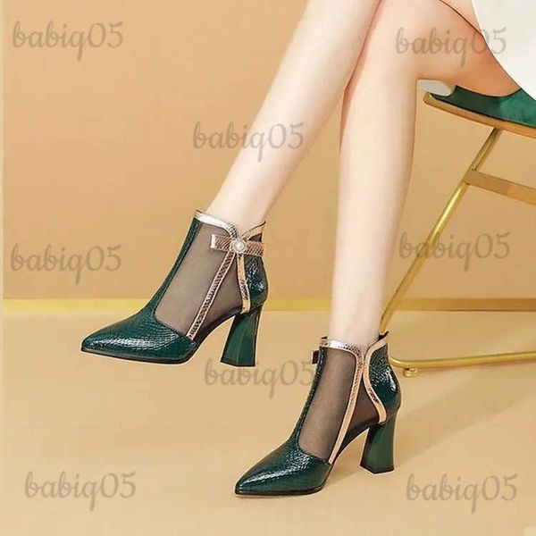 Zapatos de vestir Sandalias de gladiador de verano Tacones altos Zapatos de vestir Mujer Sandalia de malla Bota de encaje Tacones sexy Zapatos Sandalias Mujer Negro T231117