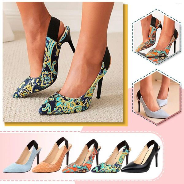 Zapatos de vestir Tacón de verano Puntiagudo Mujeres Colorido Atrás Aire Slim Tie Up Sandalias para cuña de alpargata plana