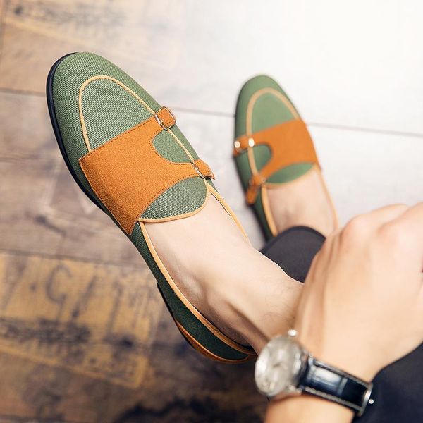 Zapatos de vestir Mocasines de cuero de verano para hombres Moda Zapatillas casuales Streetwear Tendencia Italiana Hombre Zapatillas de deporte