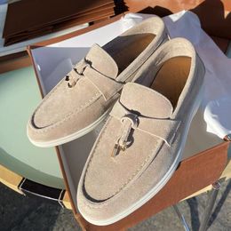 Kleding schoenen zomerwandeling dames loafers suede causale mocassin mmtal lock beanie comfortabele zachte zool plat plus maat 230320