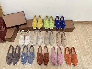 Jurk Schoenen Zomer Lopen Vrouwen Loafers Suède Causale Mocassin Mmtal Lock Beanie Comfortabele Zachte Zool Platte Plus Size 220902