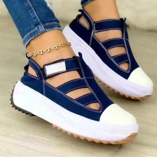 Zapatos de vestir de verano para mujer zapatillas de deporte casuales sandalias de fondo grueso para mujer cuñas para mujer punta abierta