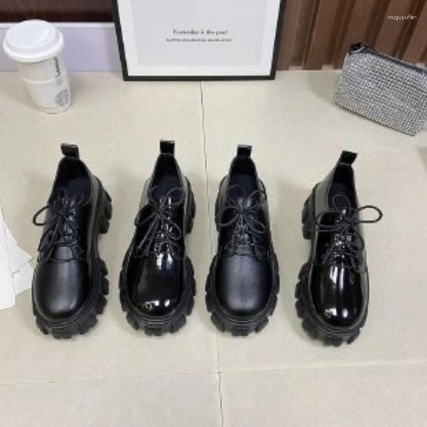 Zapatos de vestir gruesas mocasines de encaje de patente retro para bombas casuales negras de mujer para mujeres chicas lolita cosplay zapateros tacones