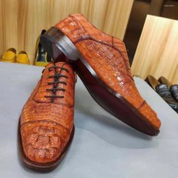 Geklede schoenen Tianxin aankomst heren krokodil formele bruine lederen sneaker