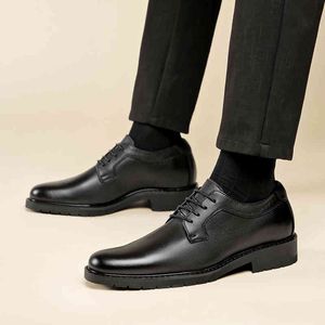 Dress Shoes Top Layer Cow Leather Ademend nieuw bedrijf Casual heren formele heren jeugd zacht opgeloste 220914