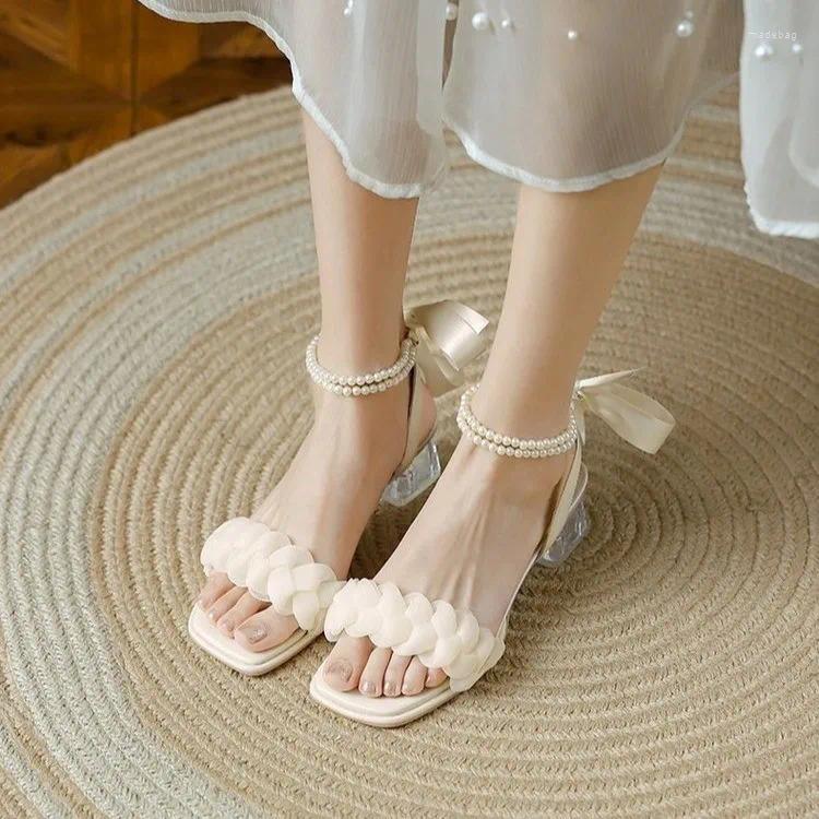 Zapatos de vestir sandalias de tacón altas transparentes una línea con correa de hebilla de hebilla de la plataforma de la plataforma del pie de la plataforma Zapatos de Mujer para mujer