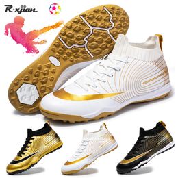 Zapatos de vestir Hombres ultraligeros Zapatos deportivos de fútbol Gold FG / TF Outdoor Boy antideslizante Botas de entrenamiento de fútbol de alta calidad Zapatillas de deporte 30-45 # 230419