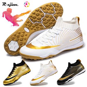 Chaussures habillées Ultralight Men Football Sports Gold FGTF Outdoor Boy Nonslip Hightop Soccer Training Boots Sneakers 3045 # 230630