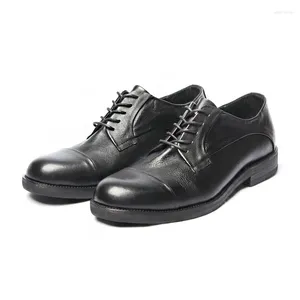 Zapatos de Vestir Vintage Cuero Hombre Calidad de Lujo Dedo redondo Cuero Auténtico Otoño Moda Diario Oficina Negocios Social