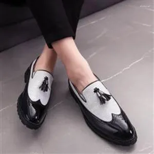 Dress Shoes Vintage Leather Heren Brogue Business Formal Wear Casual Young Wedding