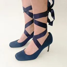 Zapatos de vestir Vintage Prom High Heels 7cm francés Stiletto Mary Jane Store Store Femenina Elegante Lady Kawaii Sweet Lovely