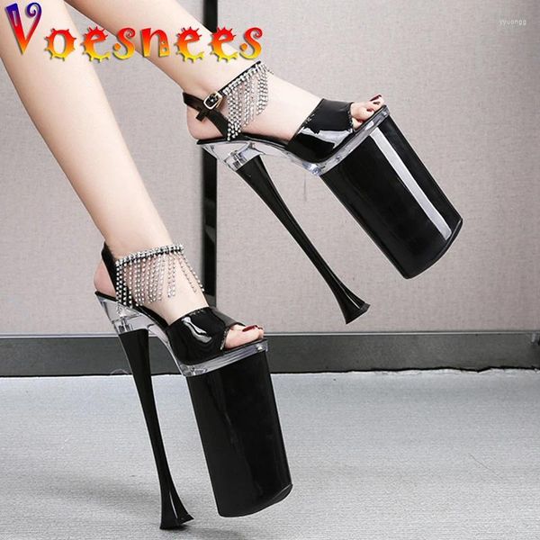 Chaussures habillées voesnees stiletto talon femmes plate-forme sexy été 2024 Femme super haute sandales minces talons 26cm dames mariage