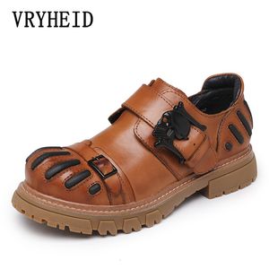 Chaussures habillées Vryheid Luxury Mid Heel Men de travail Chaussures de travail en cuir authentique British Office Robe Chaussures à lacets Forme-Up Téle