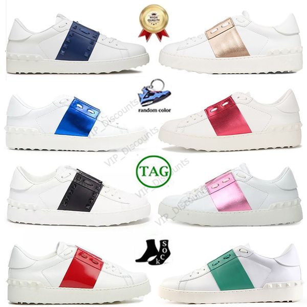 Chaussures habillées VT Big Size 12 hommes Femmes Luxury Open Sneaker Platform Sneakers Blanc Blanc Rose Rose Blue Blue Off Silver Vintage Designer Low Outdoor Jogging