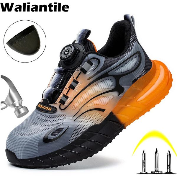 Chaussures habillées Waliantile Sécurité indestructible pour hommes Bottes de travail anti-crevaison industrielle Antismashing Steel Toe Work Sneakers Homme 231019