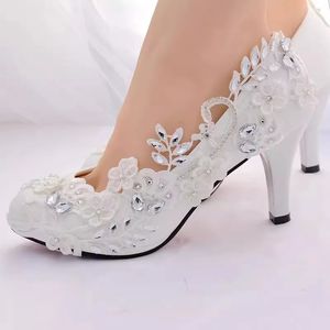 Chaussures habillées chaussures de mariage mariée chaussures de mariage blanches femme talons hauts bride à la cheville pompes femmes chaussures strass dentelle talons hauts chaussure de fête #42 231012