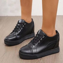 Robe Chaussures Wedges Sport Plateforme Fourrure Chaud 2024 Mode d'hiver Courte Peluche Talons Hauts À Lacets Tendance Chaussures Femme Pompes