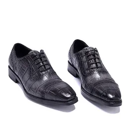 Zapatos de vestir Weitasi True Crocodile Pure Manual Business Ocio Hombres Formal Solesneaker de cuero genuino