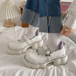 Dress Shoes White Platform Mary Jane Lolita Woman Vintage Girls High Heel Japanese Stijlstudent