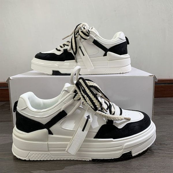 Chaussures habillées plate-forme blanche Plateforme sportive baskets kawaii vintage vulcanize décontractée coréenne de la mode