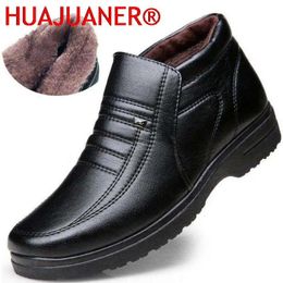 Robe chaussures hiver imperméable hommes décontracté cuir flanelle haut haut slipon mâle caoutchouc chaud pour hommes 231026